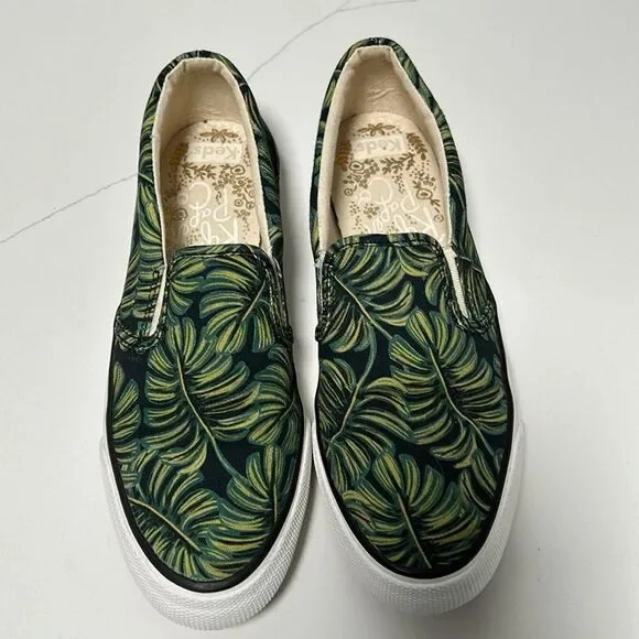 Keds X Rifle Paper Co. Palms Slip On Sneakers - Sz 7.5 - Picture 3 of 7